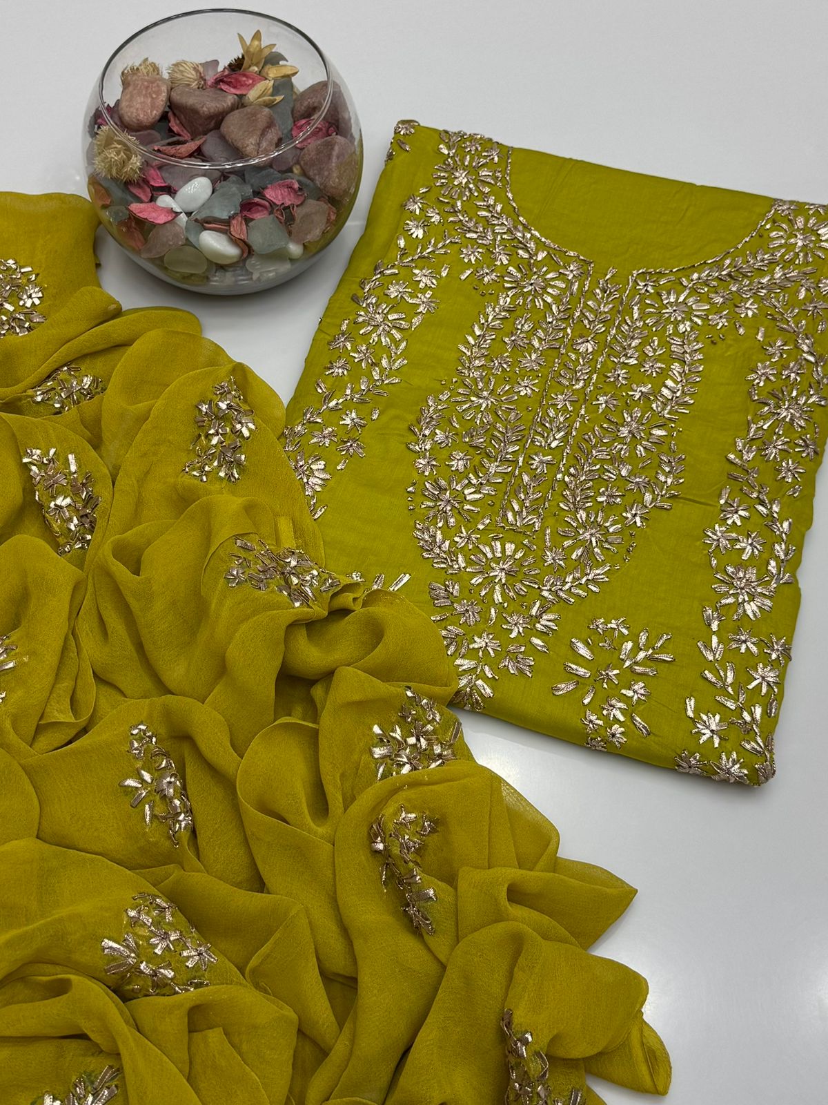 3 pcs Soft Lawn Dress-Handmade LCD Gotta Dress