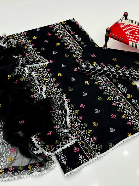 3pcs lawn Dress-Cross Stitch Dress