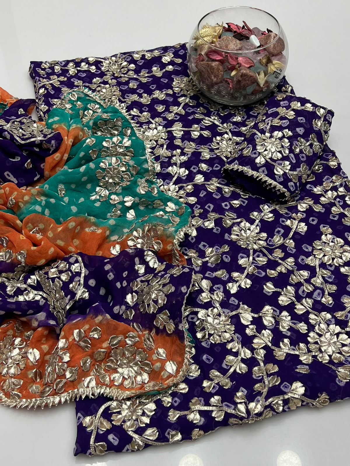 2PC Handmade Chunri Gotta Suit