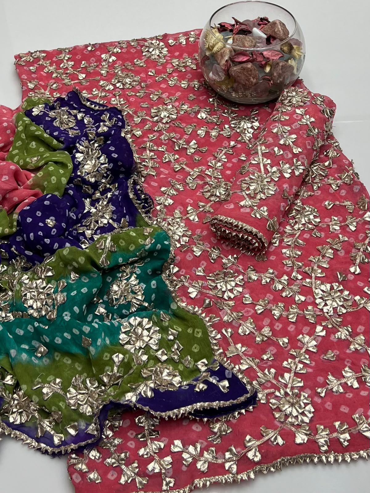 2PC Handmade Chunri Gotta Suit