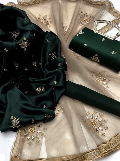 Shamoz Silk Embroidered Unstitched Dress