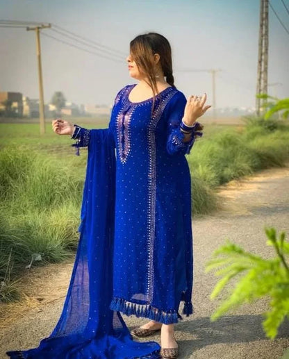 2PC Mukesh Collection – Handmade Kurta style Shirt & Dupatta