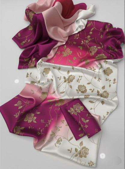 3pcs Shamoz silk Dress-Printed Collection