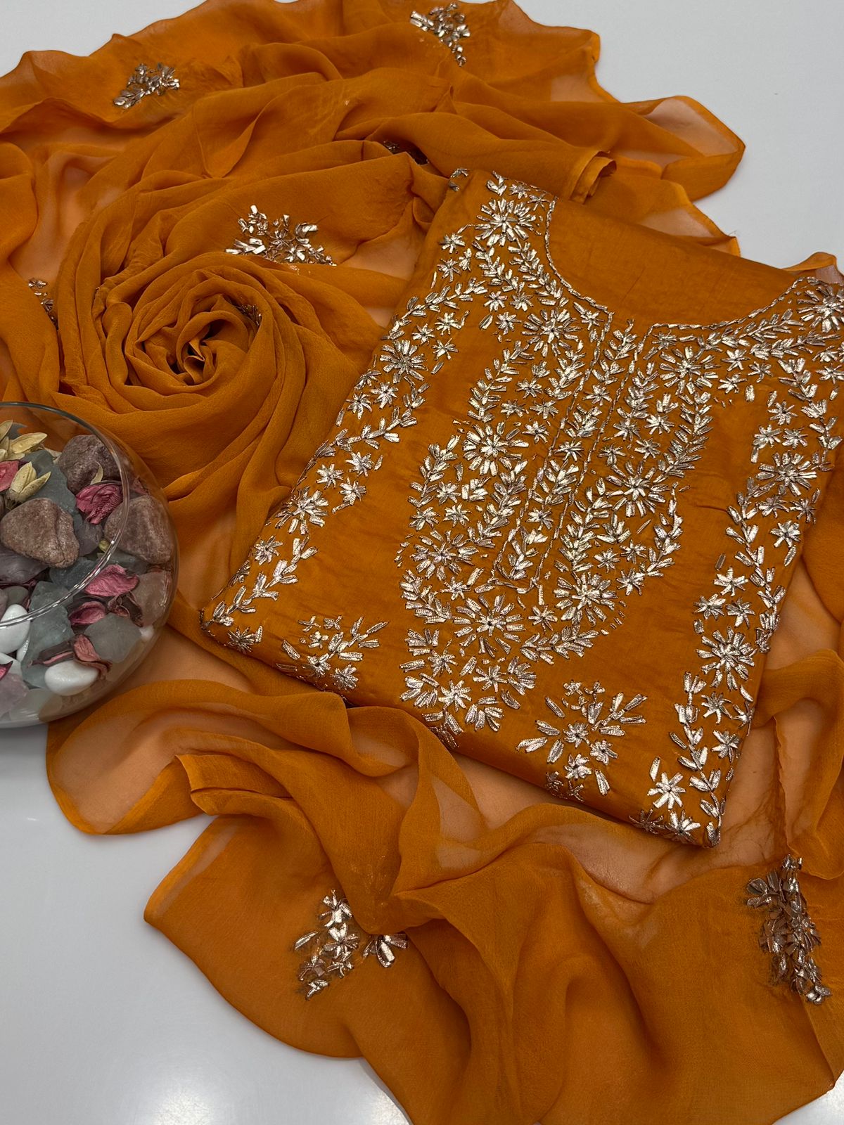 3 pcs Soft Lawn Dress-Handmade LCD Gotta Dress