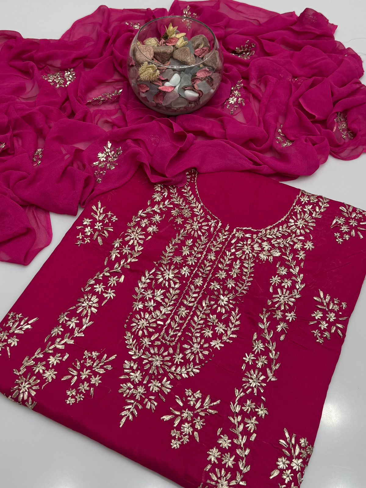 3 pcs Soft Lawn Dress-Handmade LCD Gotta Dress