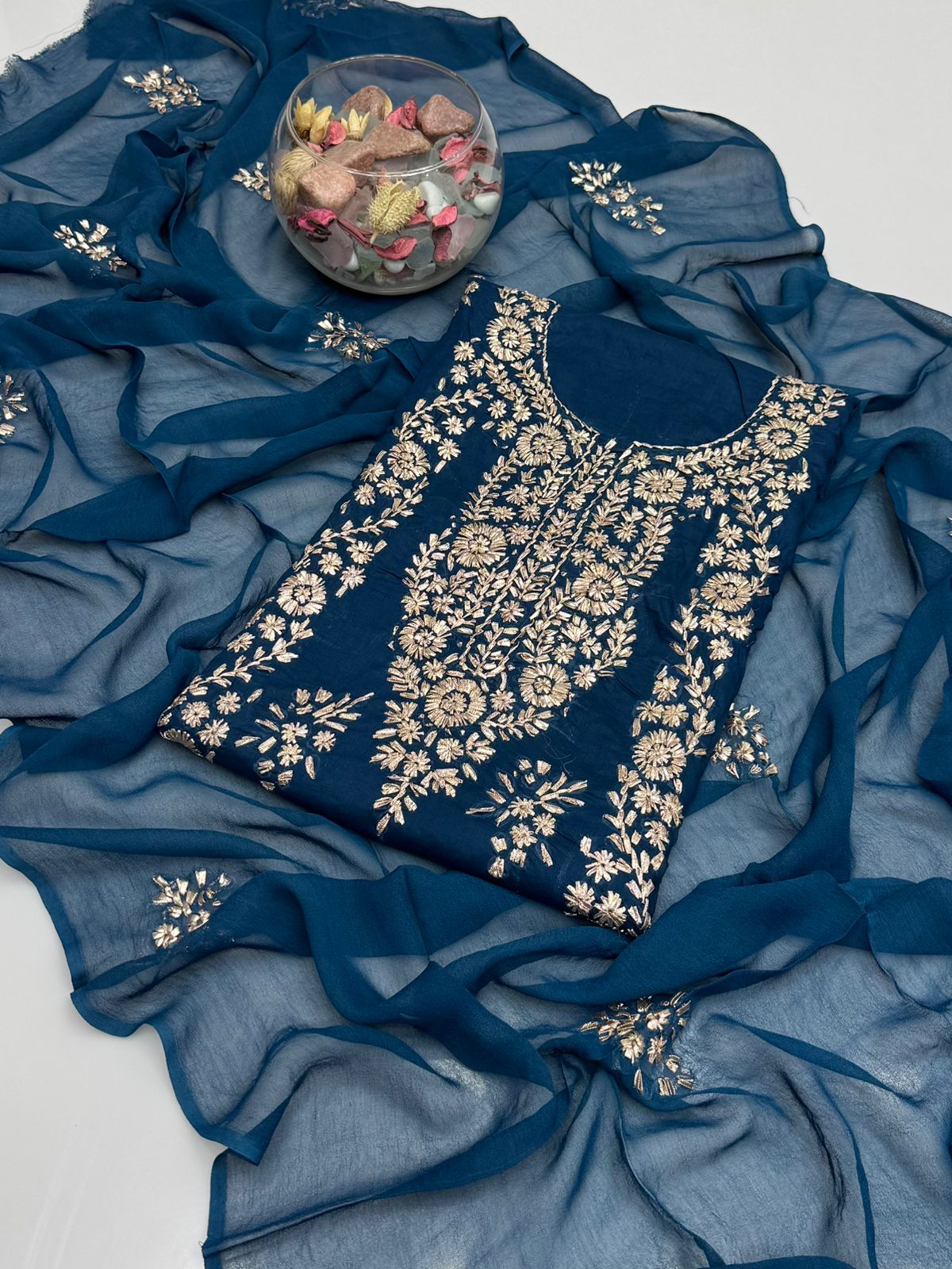 3 pcs Soft Lawn Dress-Handmade LCD Gotta Dress