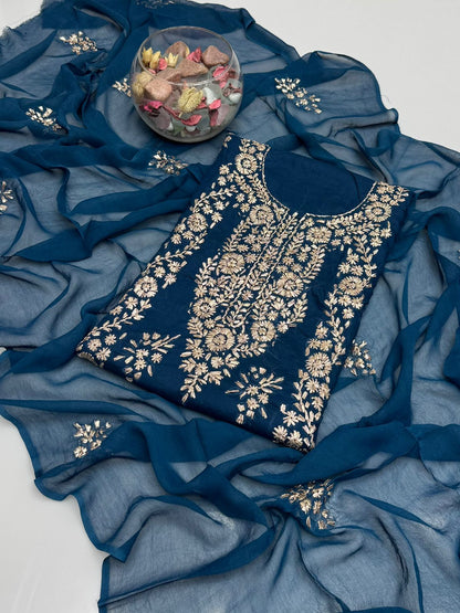 3 pcs Soft Lawn Dress-Handmade LCD Gotta Dress