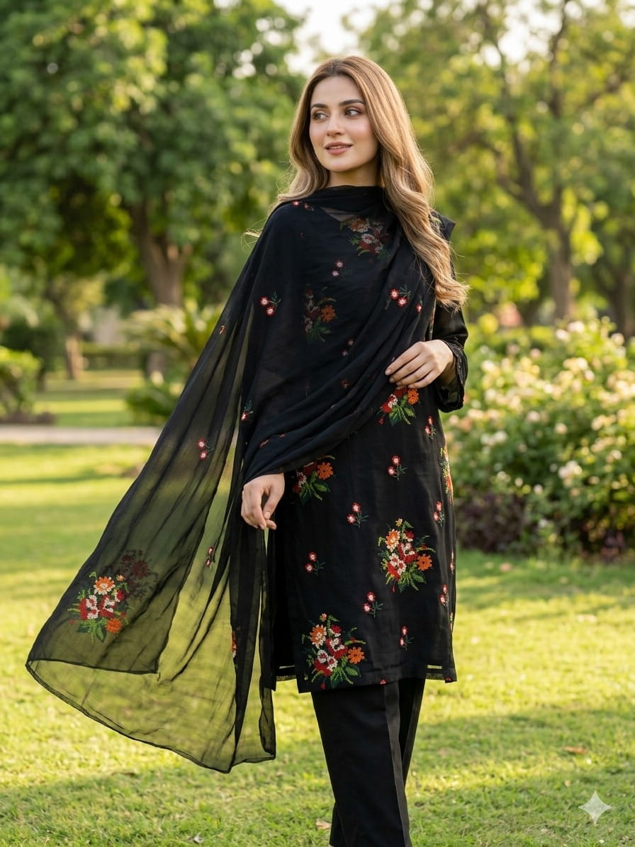 3Pcs Lawn Dress - Cross -Stitch Dress