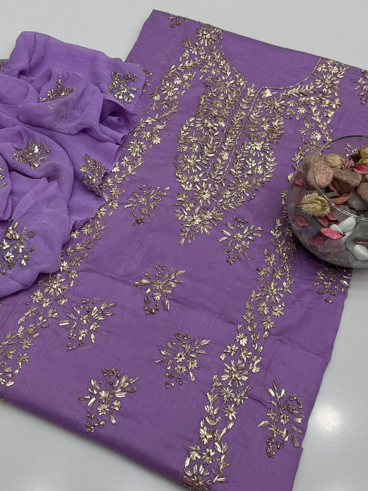 3 pcs Soft Lawn Dress-Handmade LCD Gotta Dress