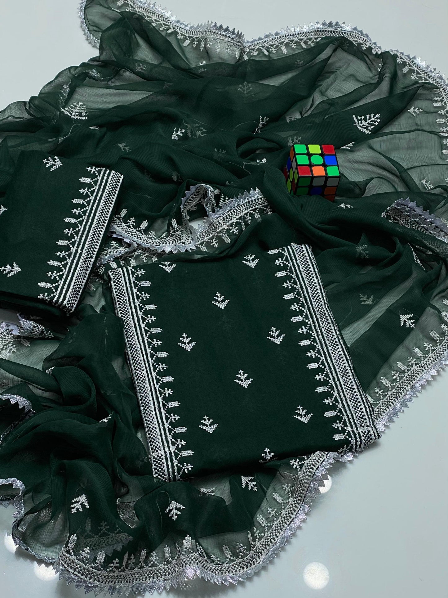 3pcs lawn Dress-Cross Stitch Dress