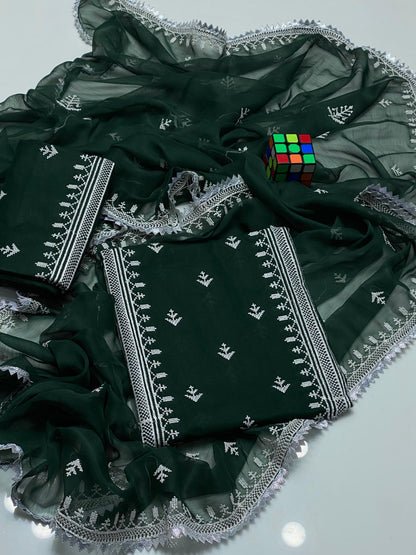 3pcs lawn Dress-Cross Stitch Dress
