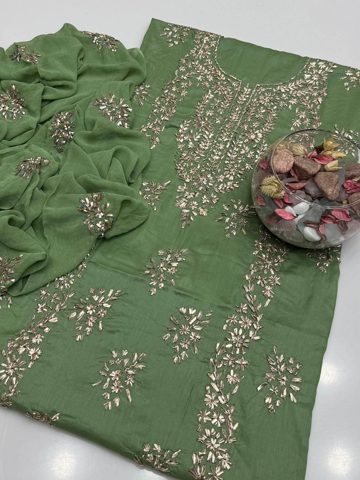 3 pcs Soft Lawn Dress-Handmade LCD Gotta Dress
