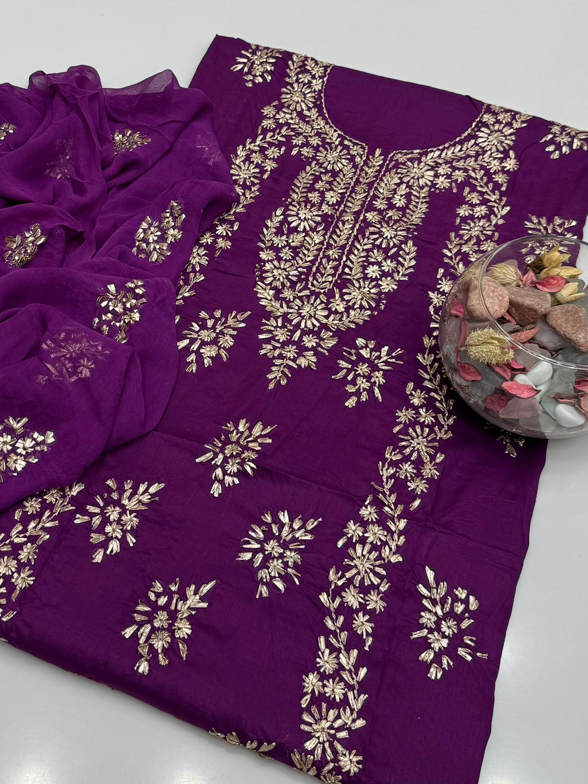 3 pcs Soft Lawn Dress-Handmade LCD Gotta Dress