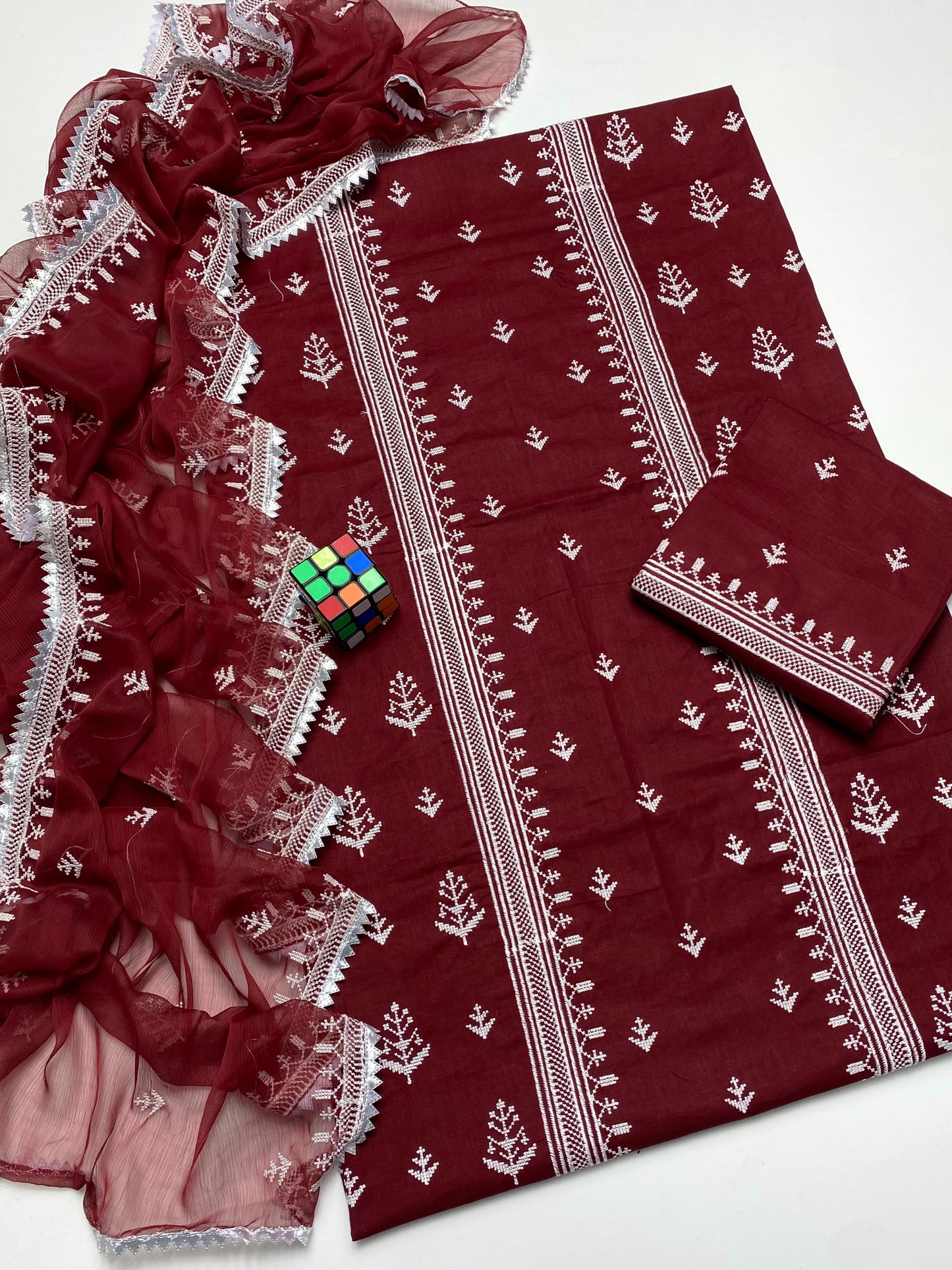 3pcs lawn Dress-Cross Stitch Dress