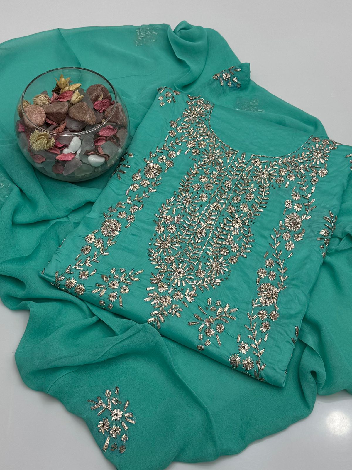 3 pcs Soft Lawn Dress-Handmade LCD Gotta Dress